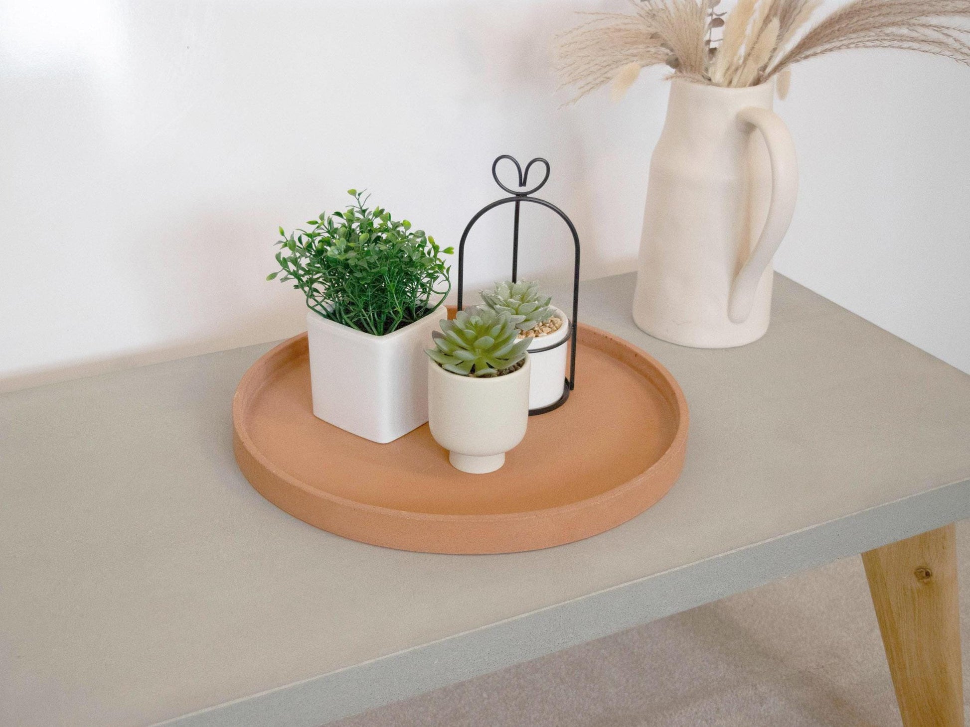 extra large round ottoman tray