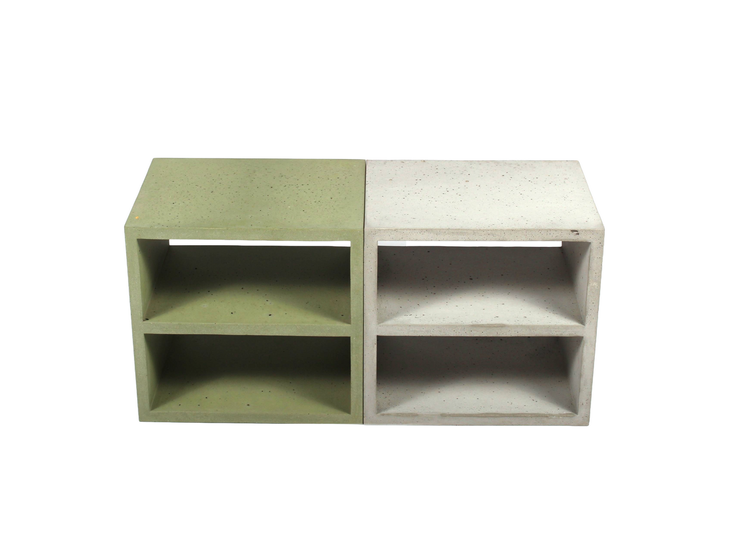 Concrete Shelving | Colourful Cube Shelves