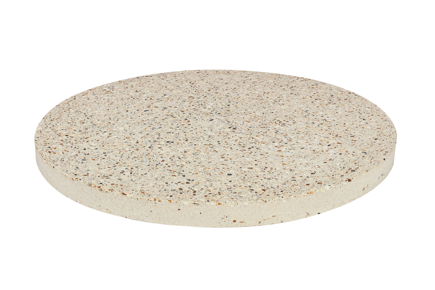 round concrete worktop terrazzo