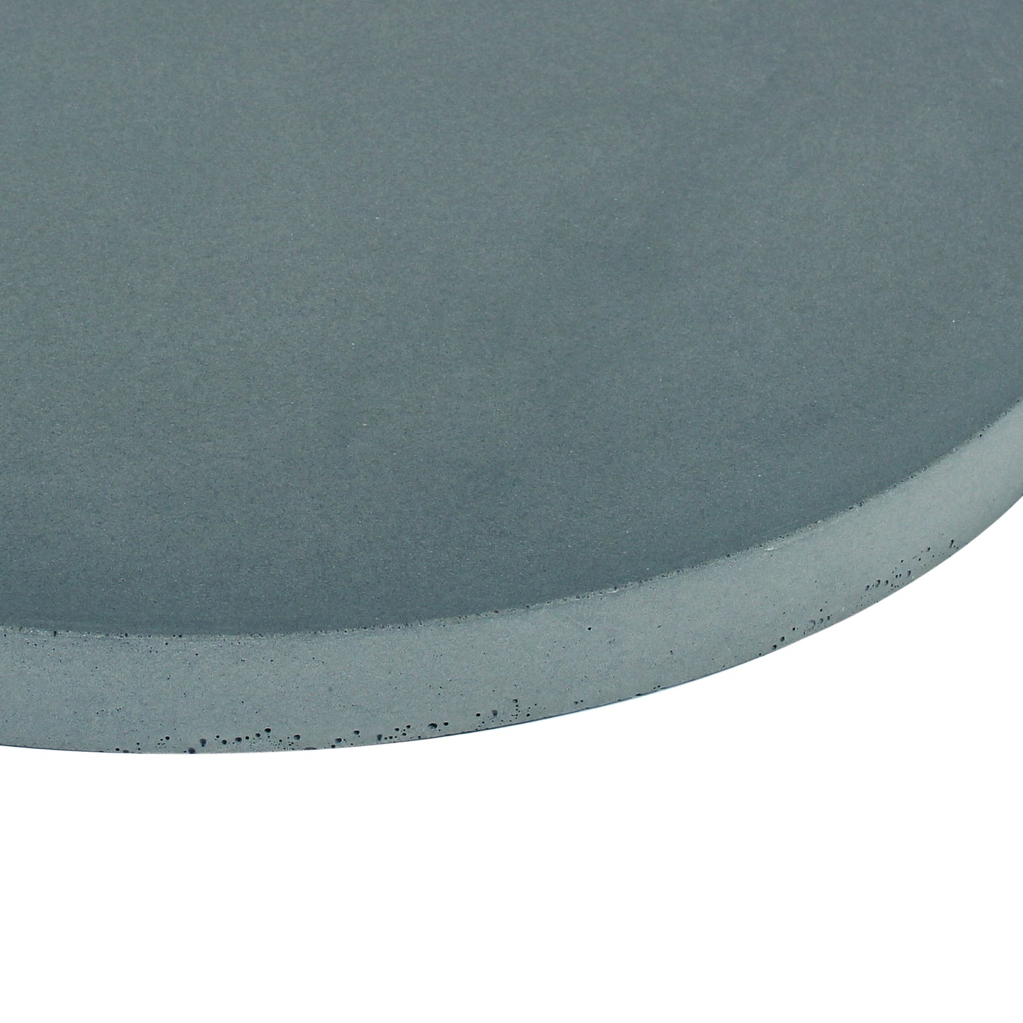 close up of lagoon blue concrete table top