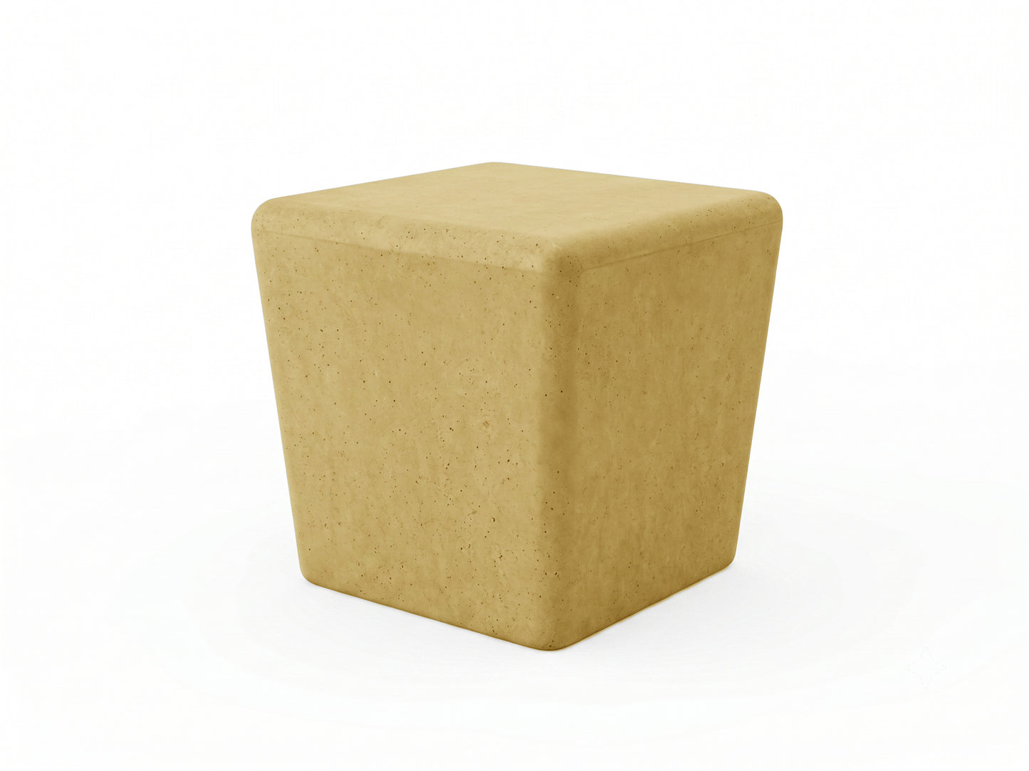 yellow stool on a white background