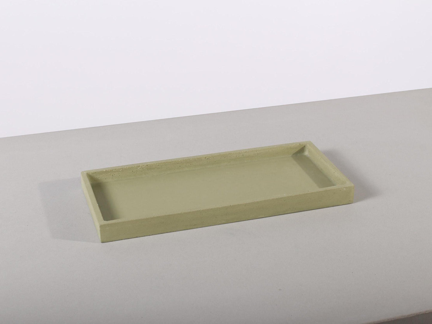 green rectangular concrete tray 350 x 150