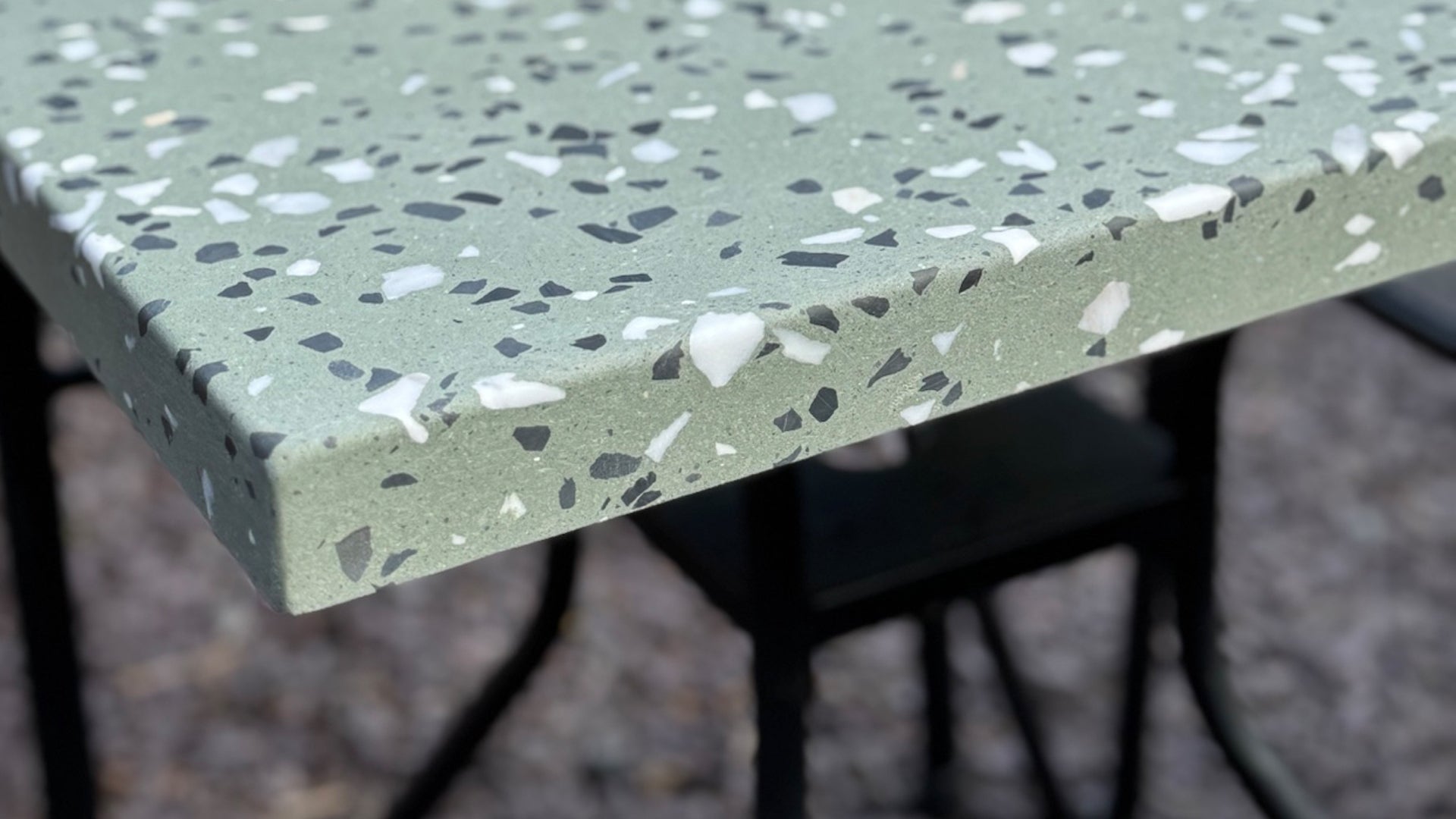 outdoor concrete terrazzo table