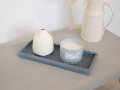 Dark blue rectangular concrete tray 350 x 150