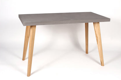 Concrete graphite computer desk