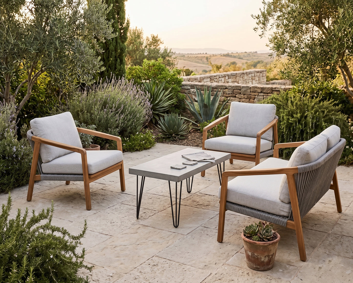 Colourful Outdoor Concrete Tables | Garden Tables