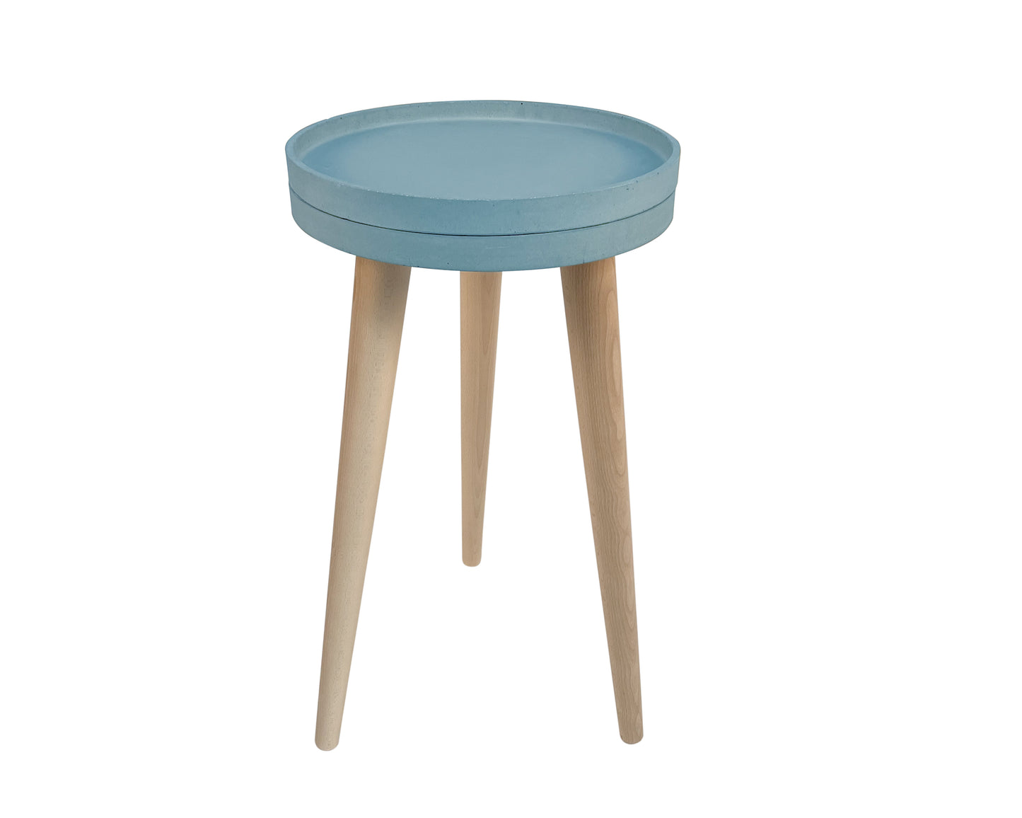 Concrete Tray Side Table  | Round