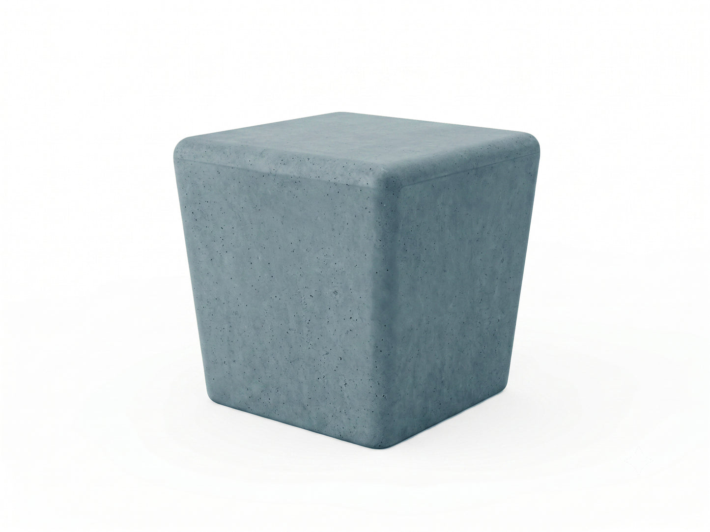 Blue cube-shaped concrete on a white background