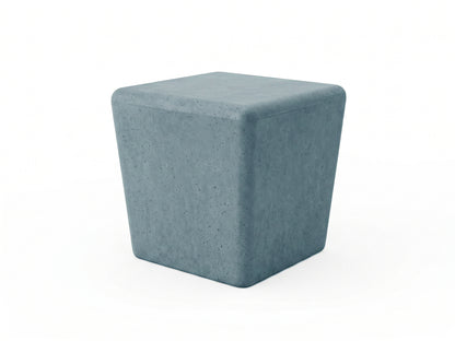 Blue cube-shaped concrete on a white background