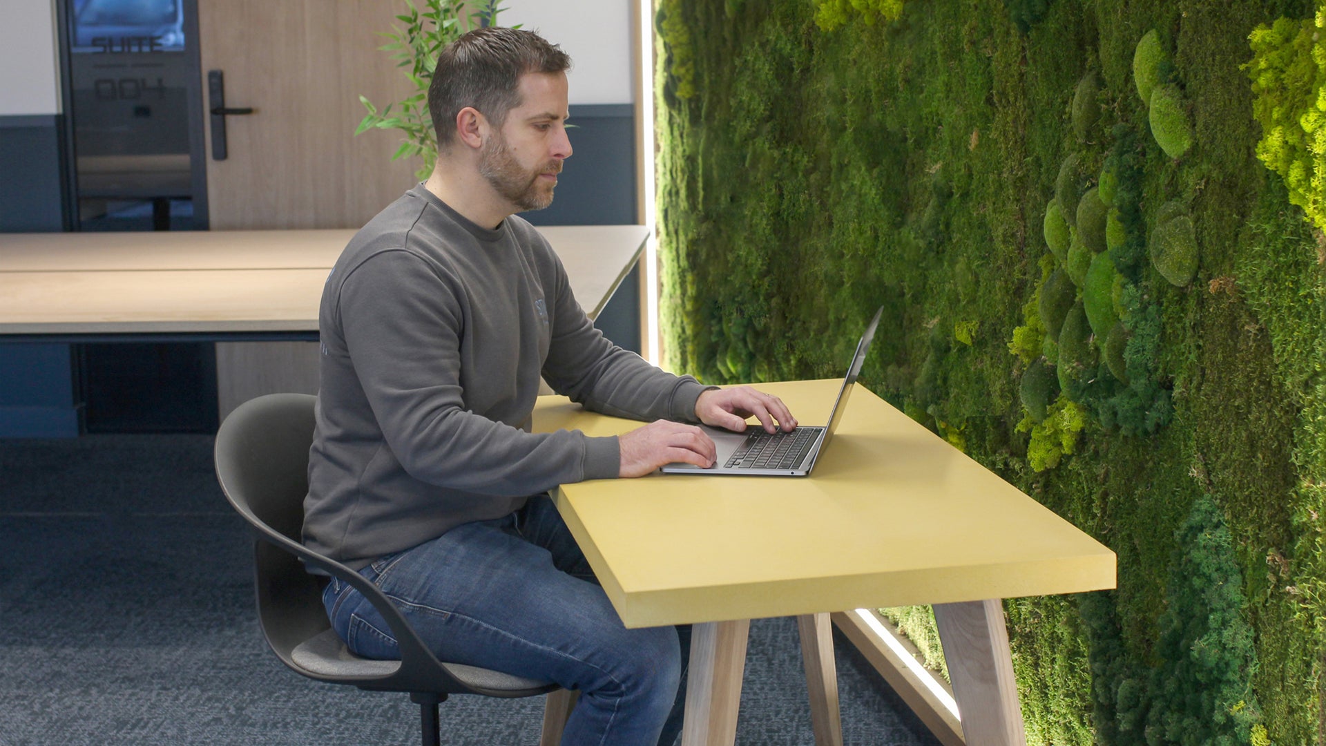 concrete office desk