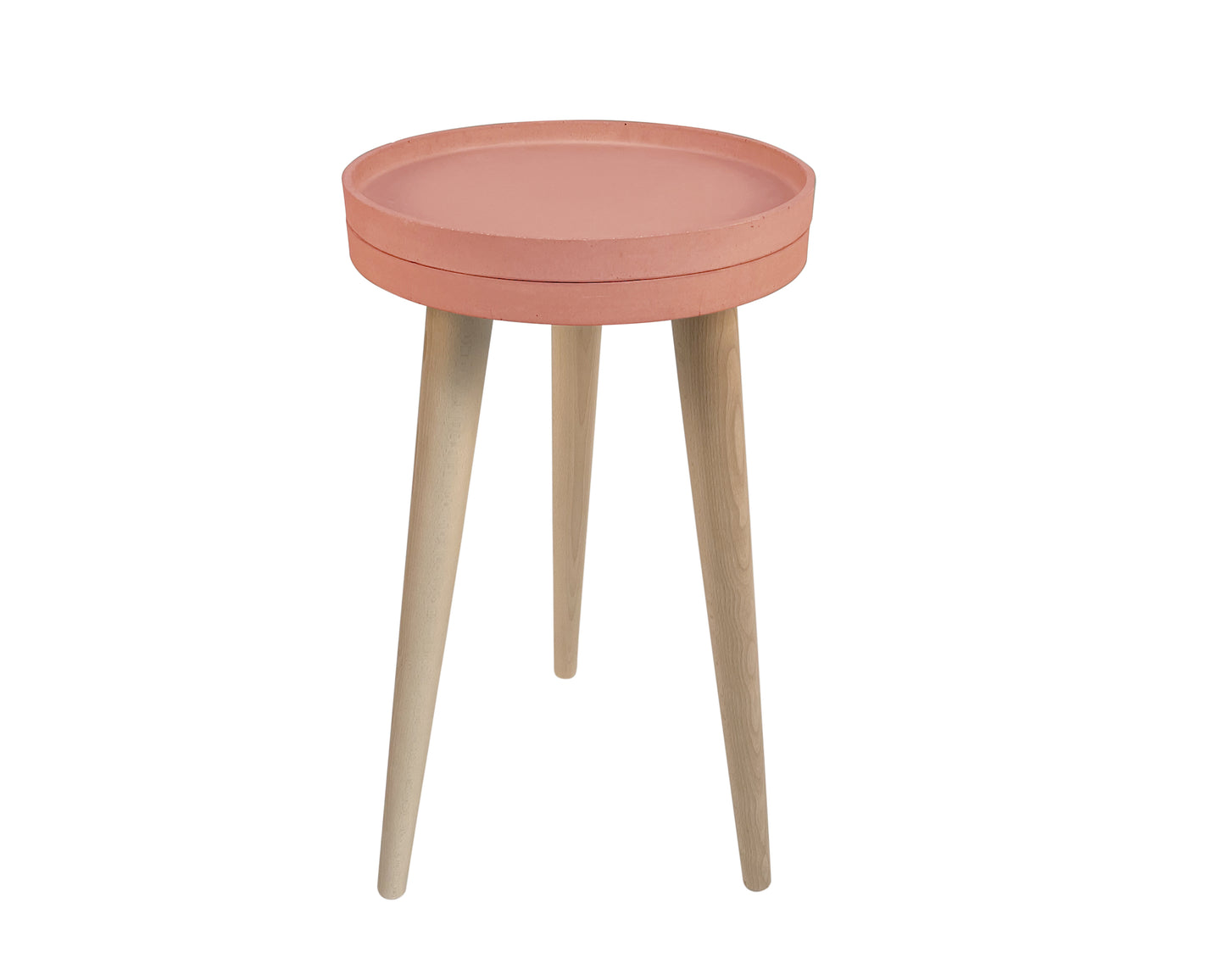 Concrete Tray Side Table  | Round