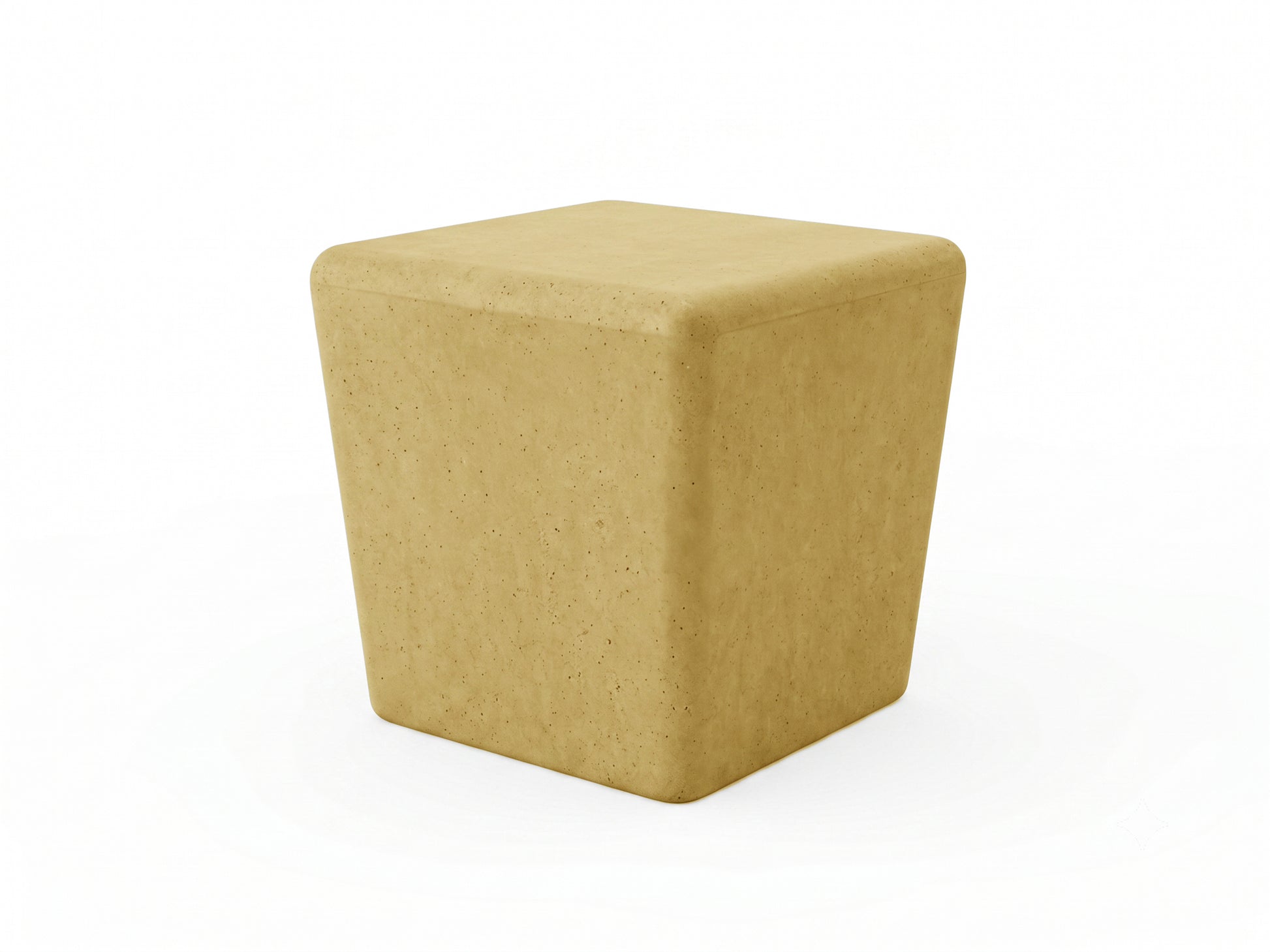 yellow stool on a white background