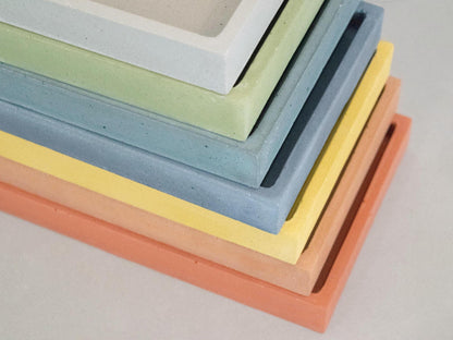 Rectangular Concrete Decorative Tray