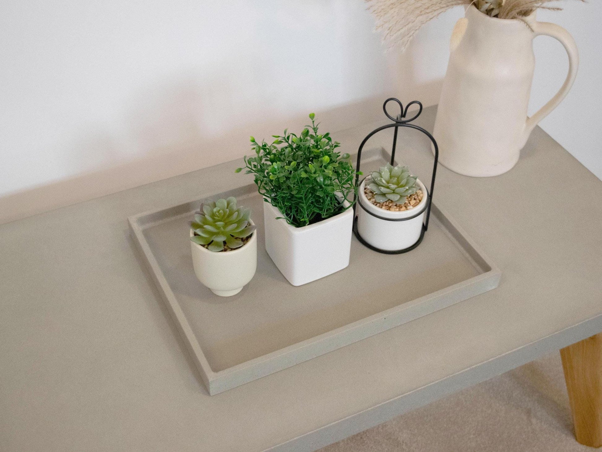 large decorative concrete tray