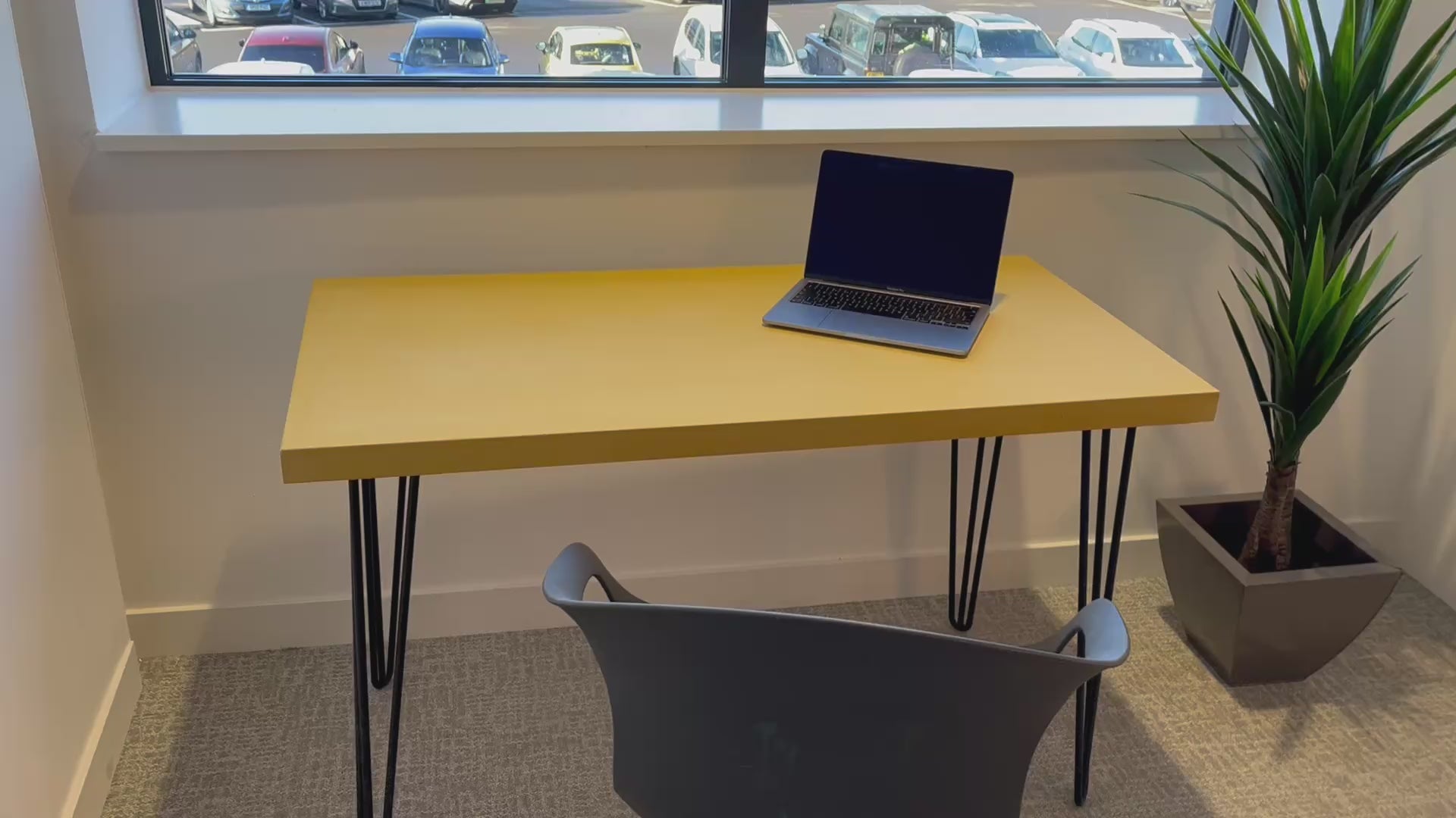 home office concrete table video