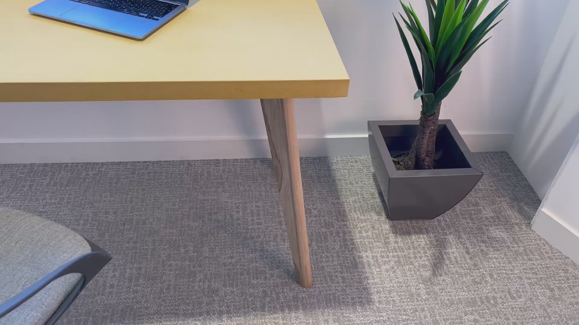 Concrete computer desk