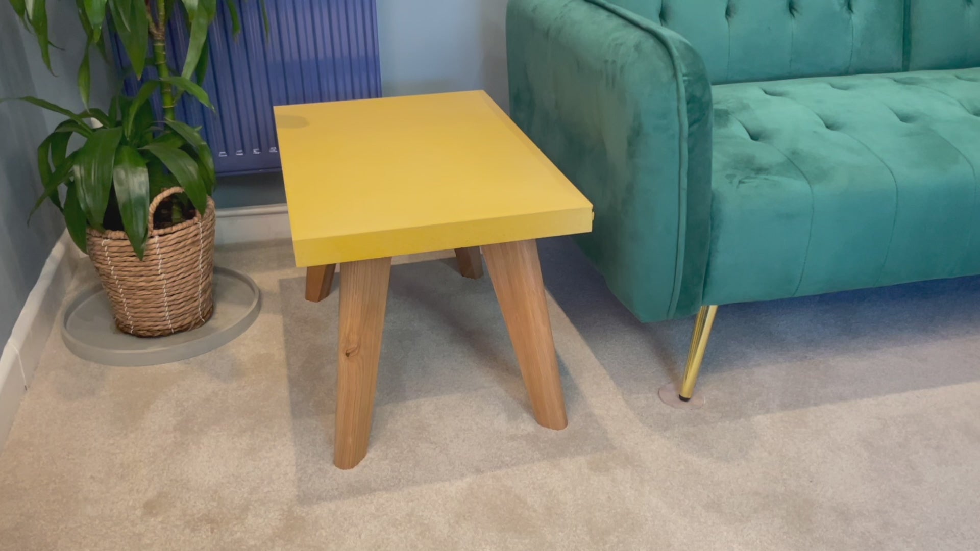 video of concrete coffee table
