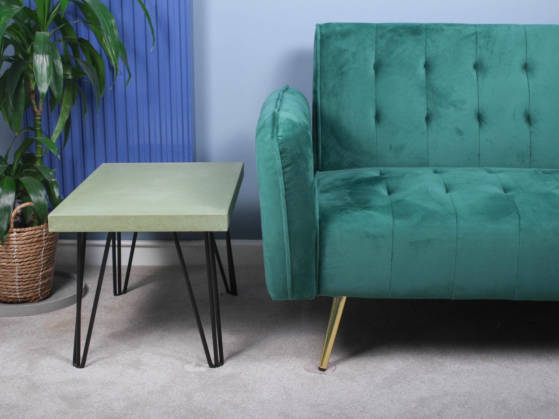 small green concrete coffee table_HP