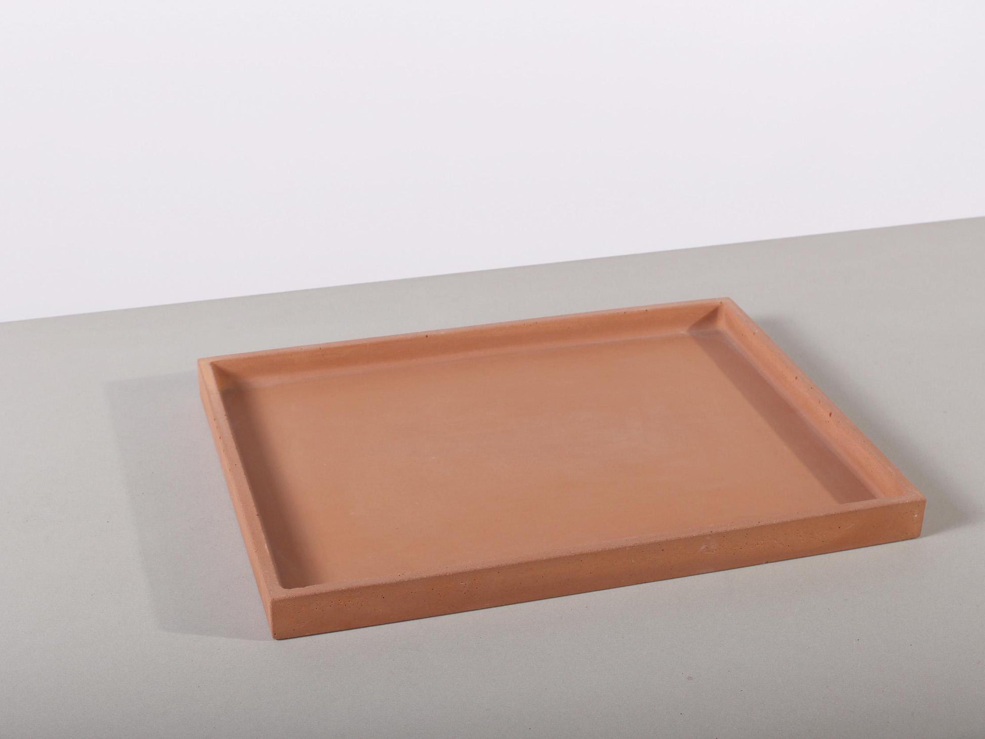 Terracotta large decorative concrete tray