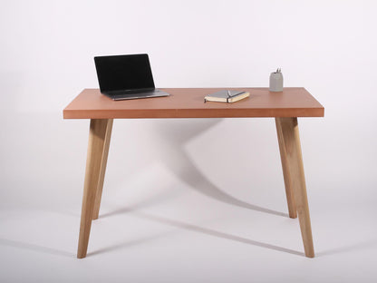 terracotta oncrete table for computer desk