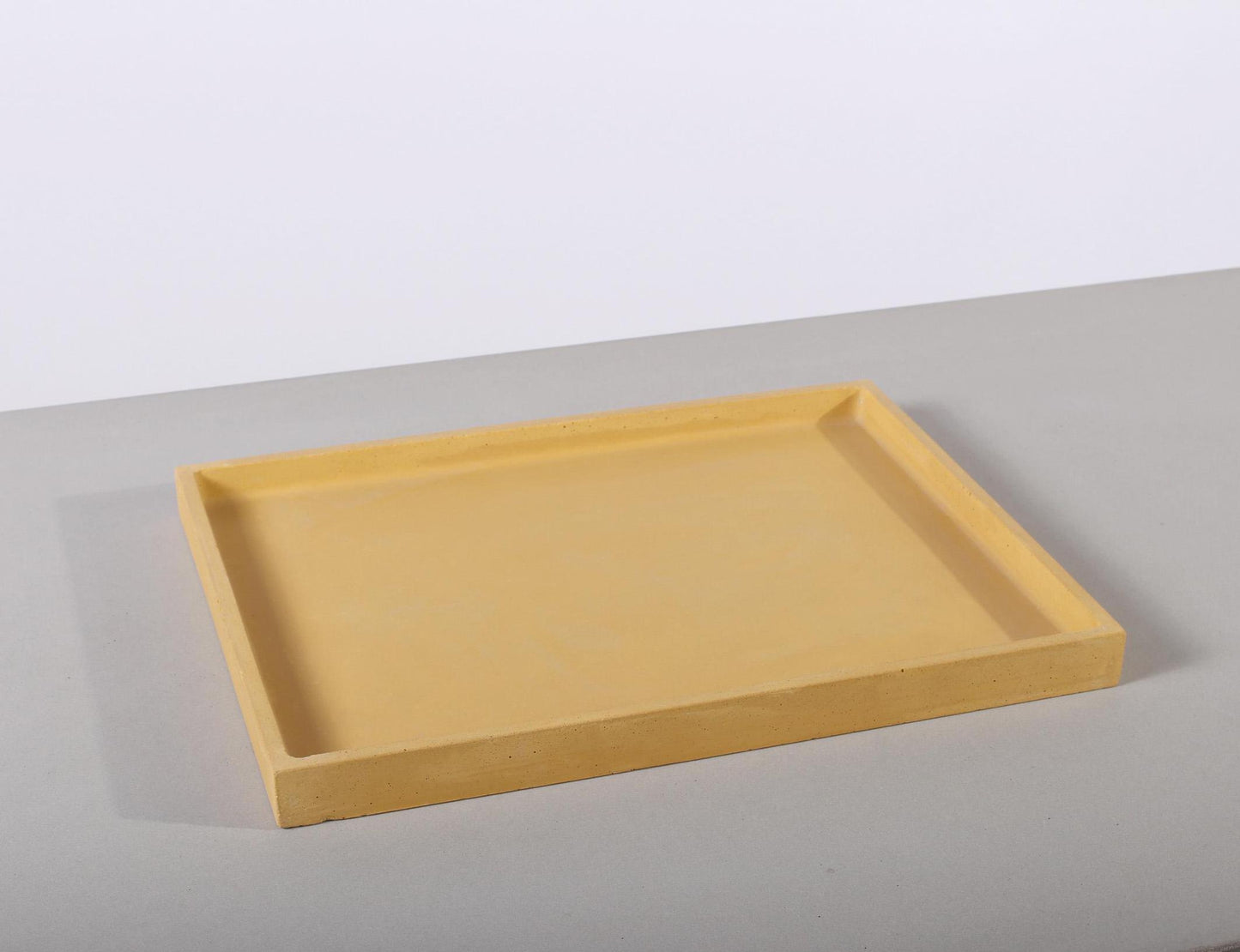 yellow large decorative concrete tray