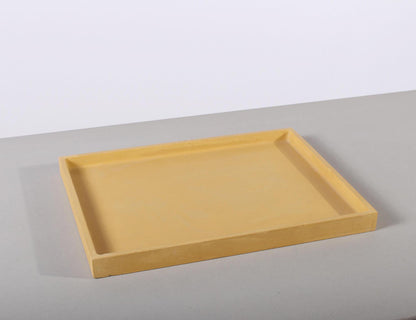 yellow large decorative concrete tray